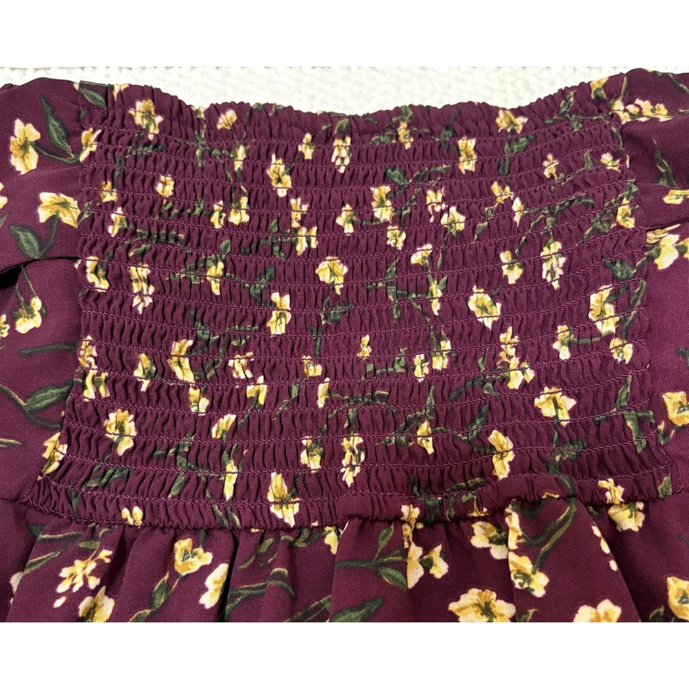 Xhilaration Juniors Medium Burgundy Knot Sleeve Fit & Flare Dress Party Casual - Picture 7 of 7